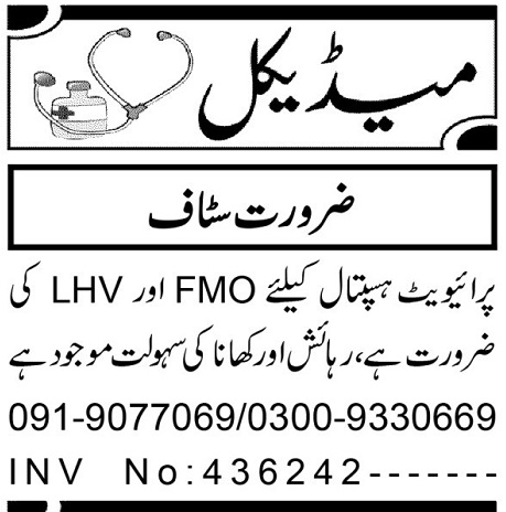 LHV Positions and Female Medical Officers in Private Hospitals