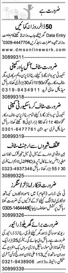 Lahore Jobs for Management Staff in 2024