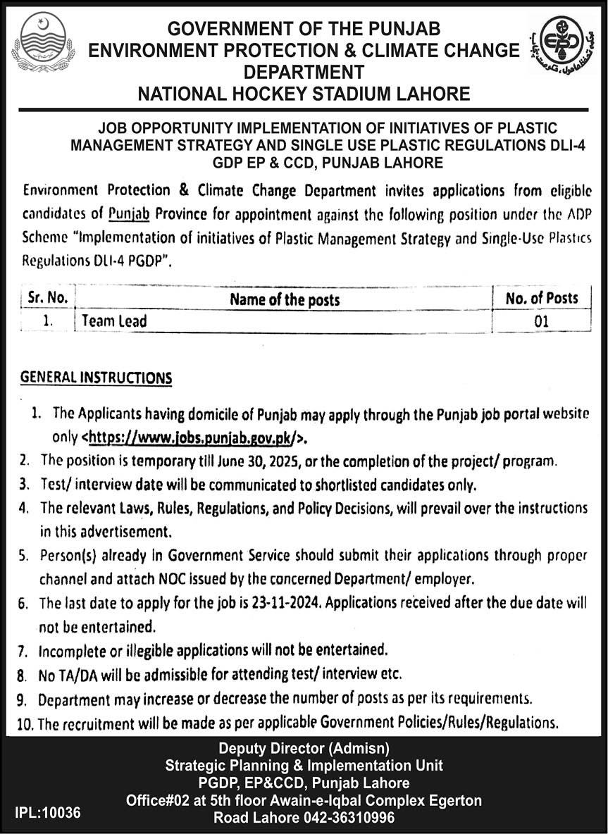 Department of Environment Protection and Climate Change