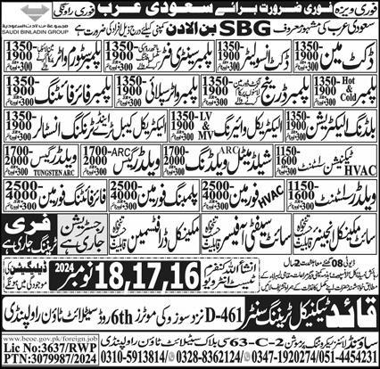 2024 Jobs for Plumbers, Drainers, and Site Mechanical Engineers