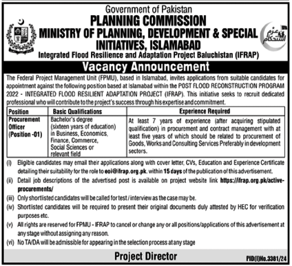 A Job Is Available at the Planning Commission