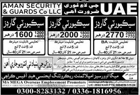 Jobs for Security Guards in the UAE 2024