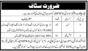 Binor Patient Welfare Society (BPWS) Peshawar Job Openings 2024