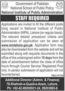 National School Of Public Policy NSPP Islamabad Jobs 2024