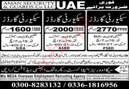 UAE Job 2024 Mega Overseas Employment Recruiting Agency