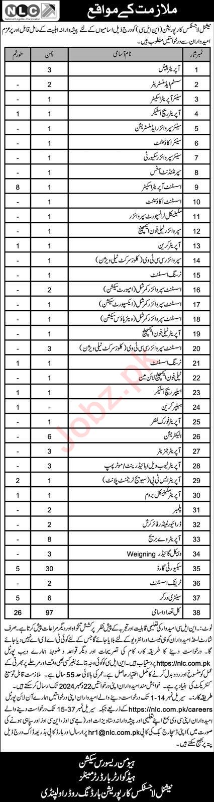 National Logistics Corporation NLC Employment Opportunities