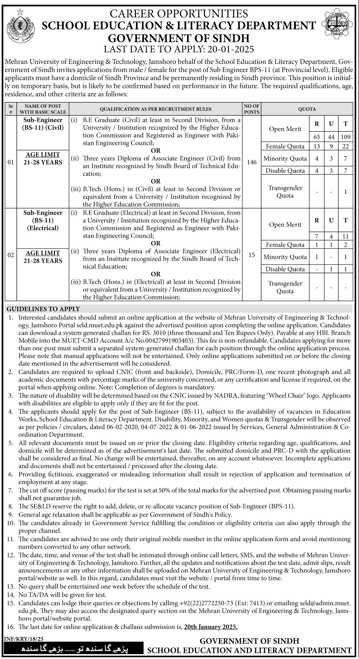 Jobs Available at the Department of Education & Literacy at Schools