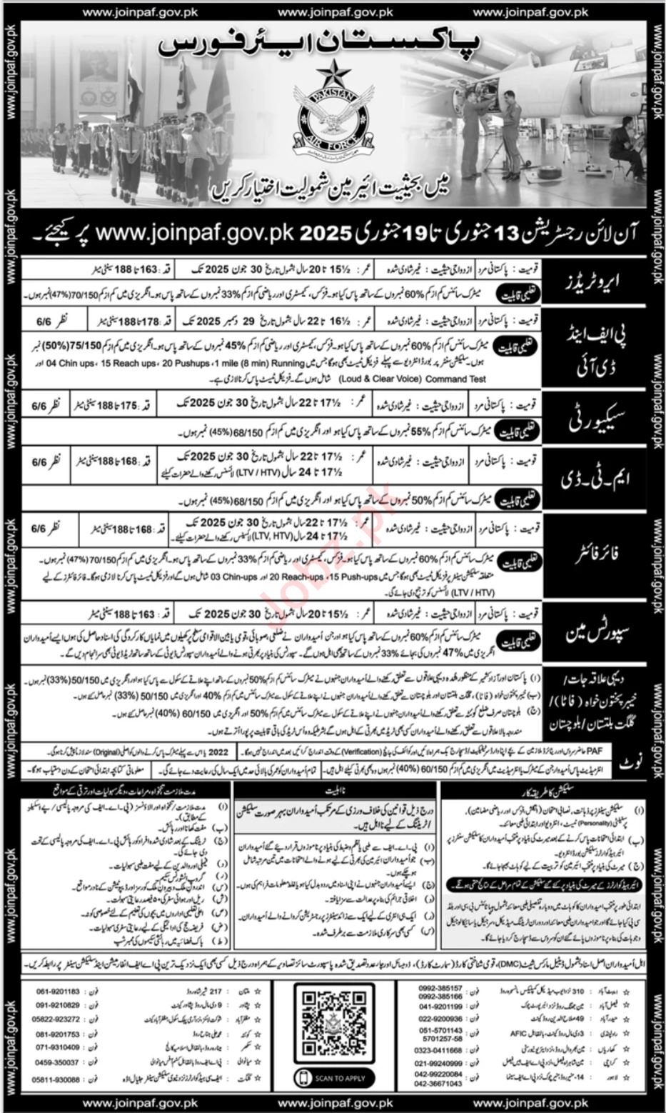 Jobs at the Pakistan Air Force (PAF) Karachi in 2024