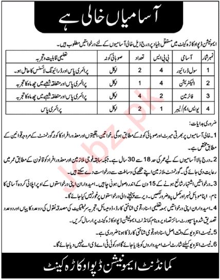 Ammunition Depot Okara Job Openings