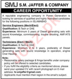 Opportunities for Employment at SM Jaffer & Company