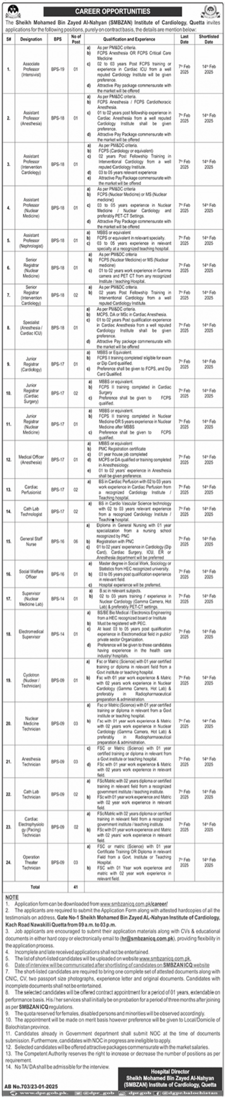 Jobs at SMBZAN Institute for Sheikh Mohammad Bin Zayed Al Nahyan